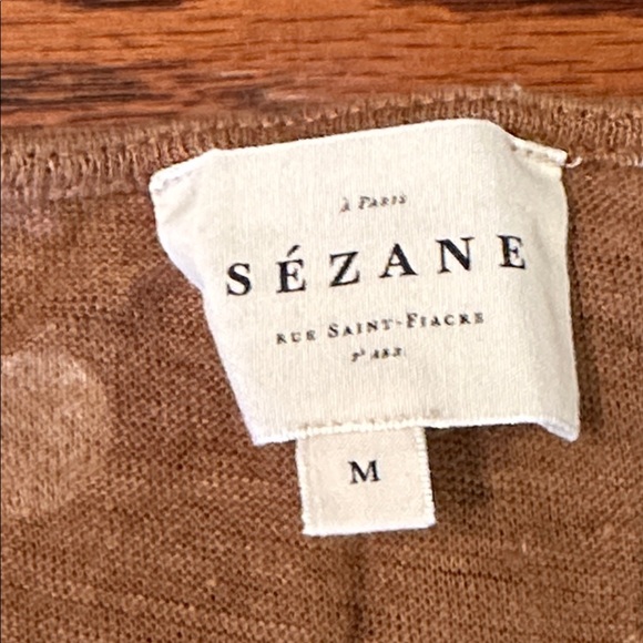 Women’s  Sezane Brown Polka Dot shirt size medium - Picture 2 of 3